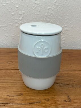 Pampered Chef White Ceramic Egg Cooker